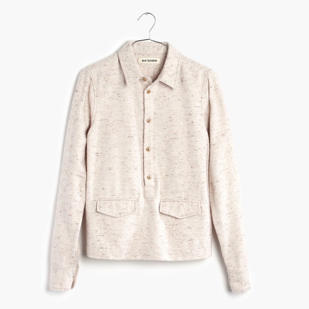 NWOT Madewell Rivet & Thread Flannel Popover Shirt